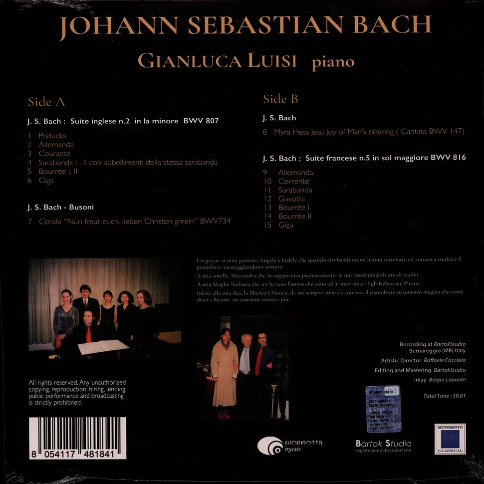 Gianluca Luisi - Johann Sebastian Bach