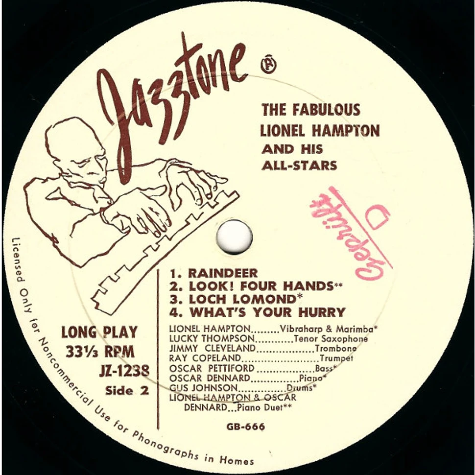 Lionel Hampton All Stars - The Fabulous Lionel Hampton And His All-Stars