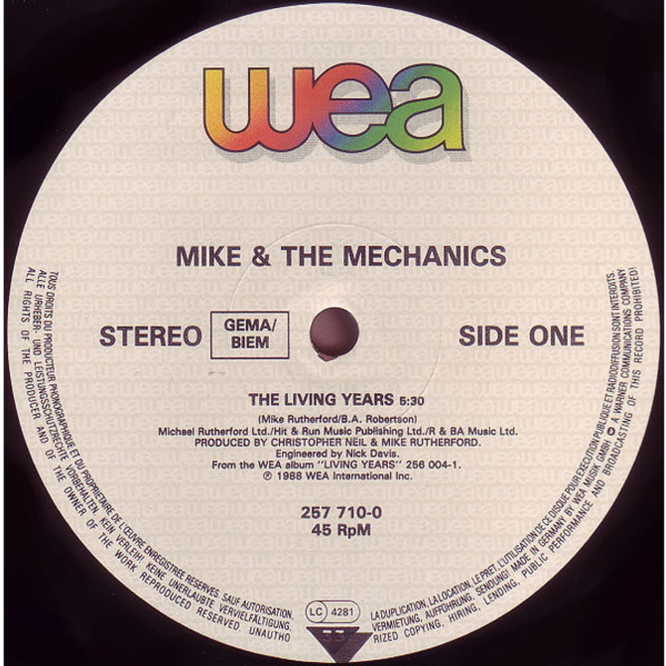 Mike & The Mechanics - The Living Years