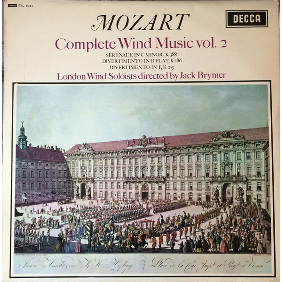 Wolfgang Amadeus Mozart, London Wind Soloists Directed By Jack Brymer - Complete Wind Music Vol. 2