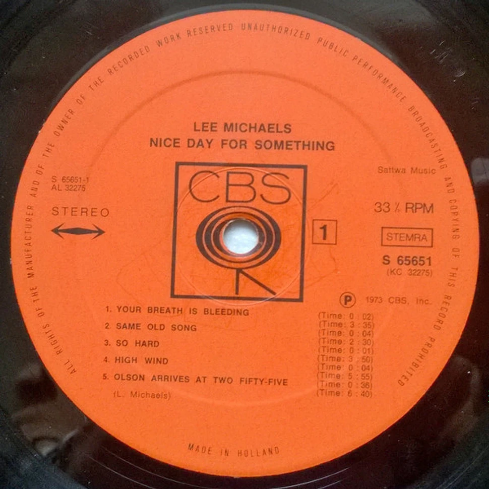 Lee Michaels - Nice Day For Something