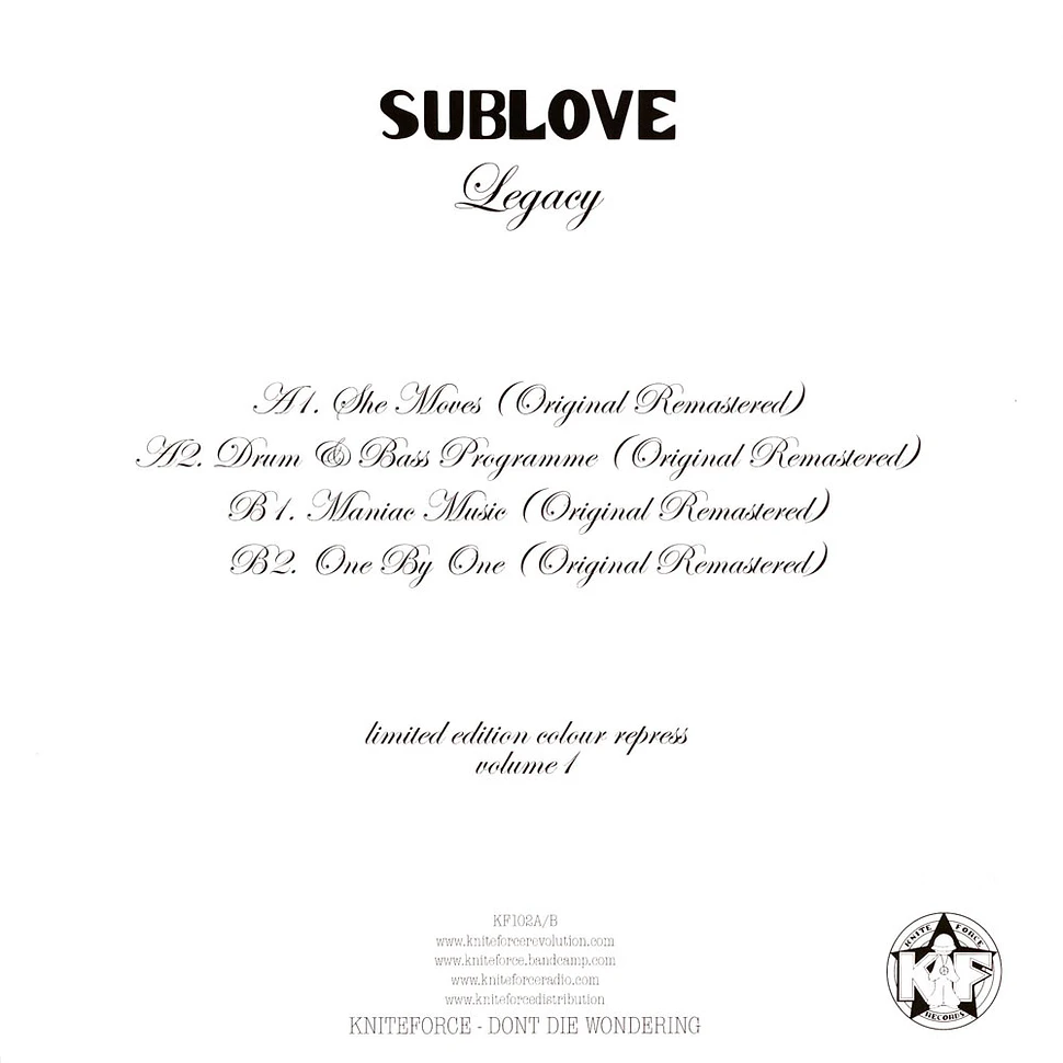 Sublove - Legacy Ep White Vinyl Edition