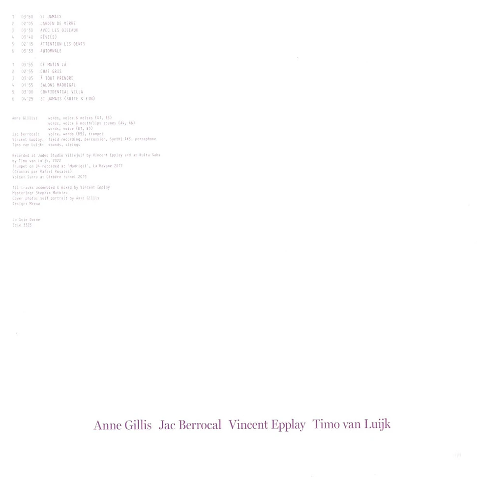 Anne Gillis, Jac Berrocal, Vincent Epplay, Timo Van Luijk - "Si()Six"