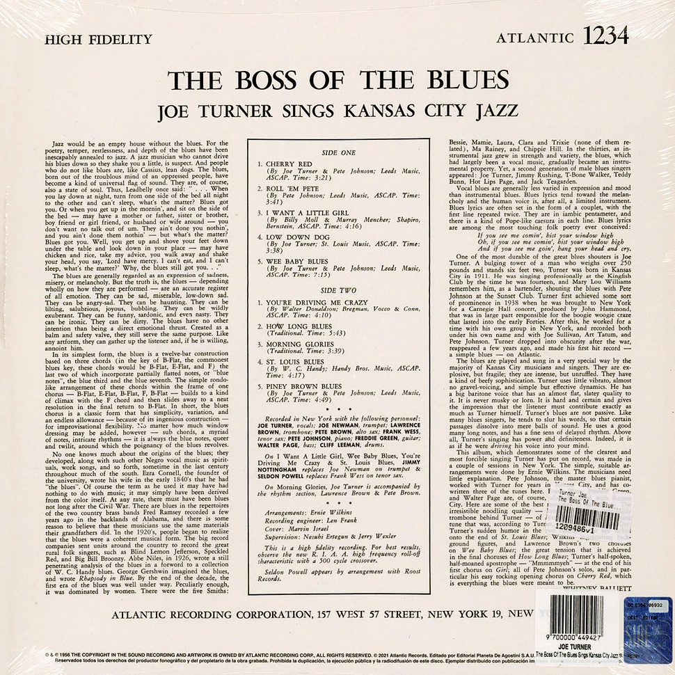 Joe Turner - The Boss Of The Blues Sings Kansas City Jazz