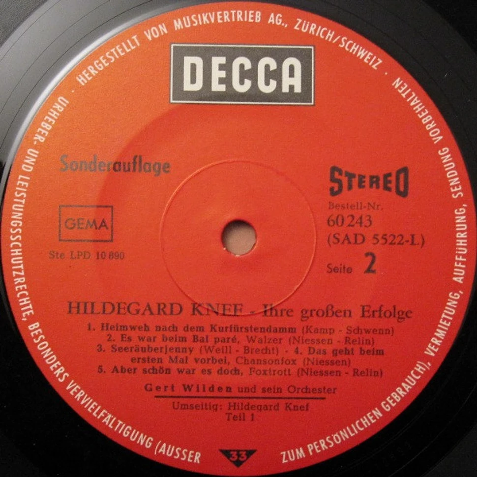 Hildegard Knef - Ihre Großen Erfolge