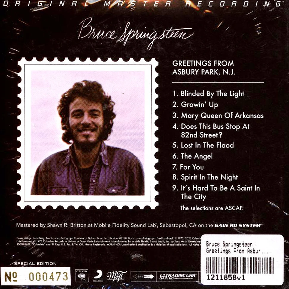 Bruce Springsteen - Greetings From Asbury Park Numbered Hybrid SACD