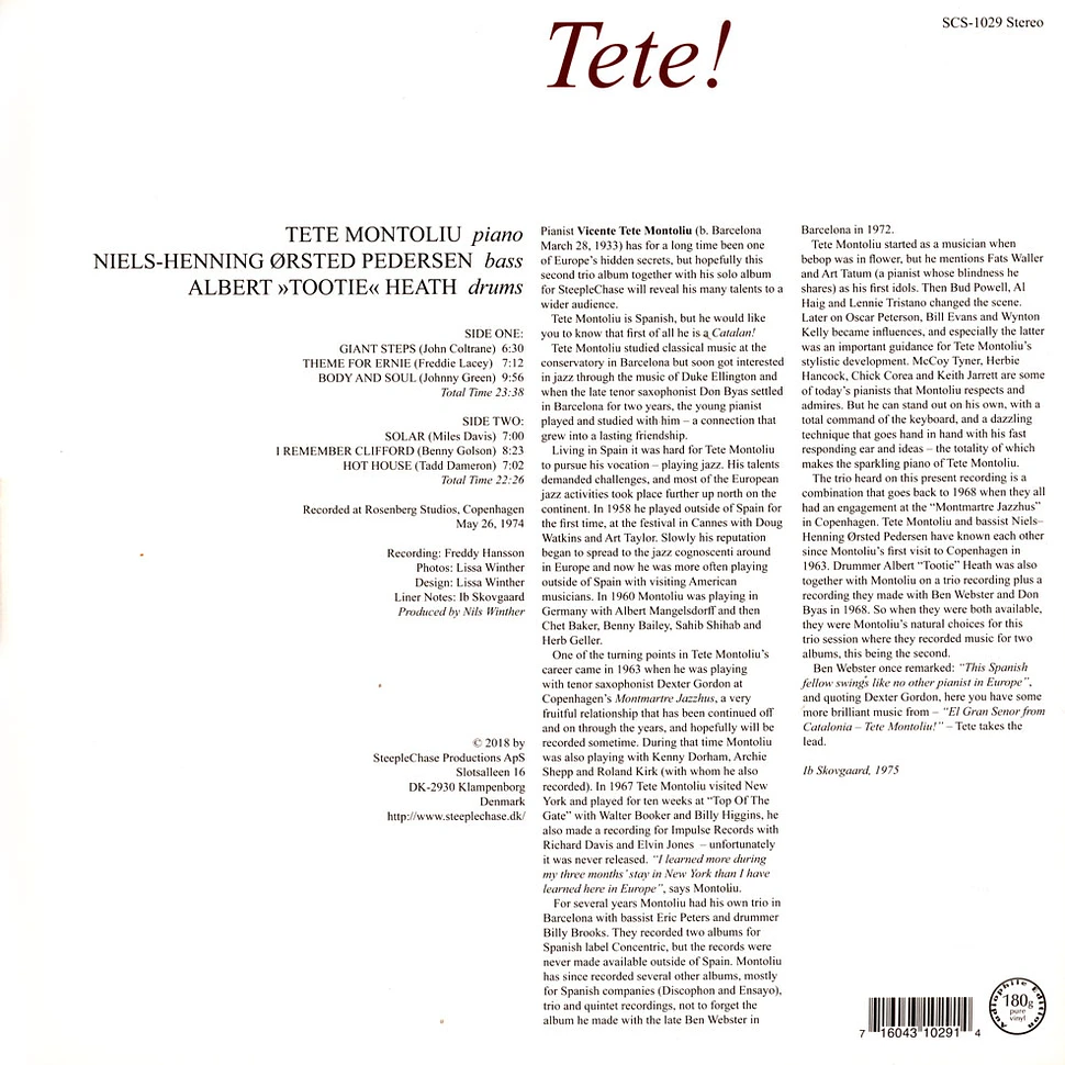 Tete Montoliu Trio - Tete!