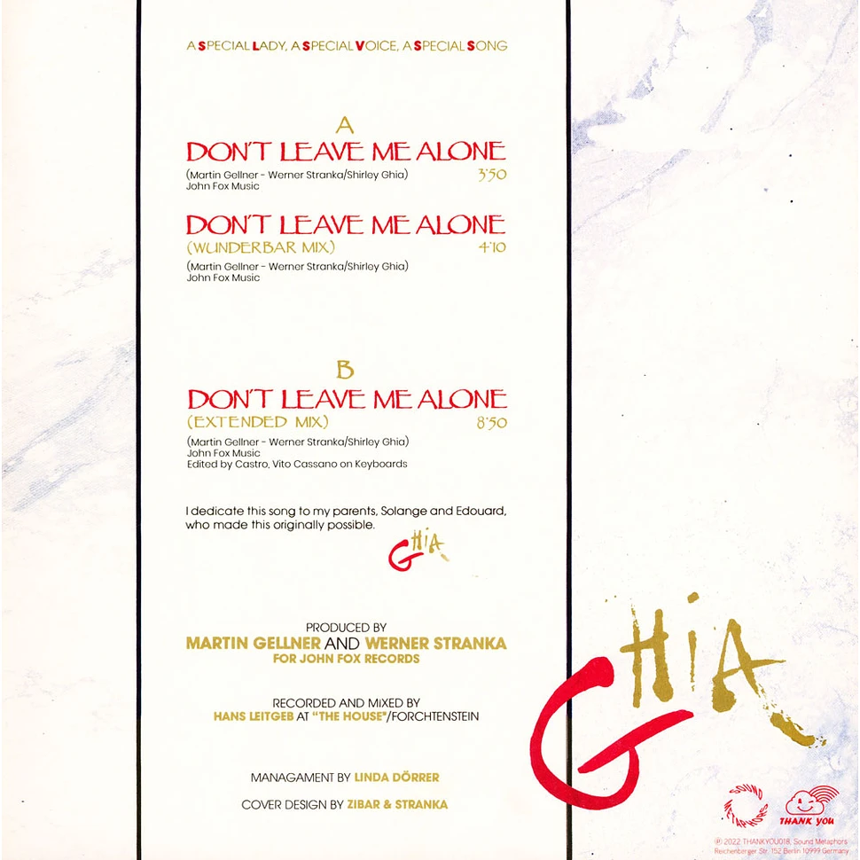 Ghia - Don't Leave Me Alone