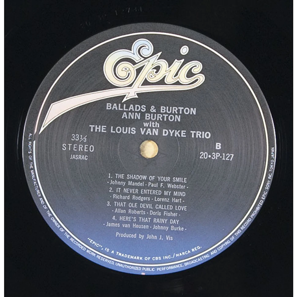 Ann Burton With Louis Van Dyke Trio - Ballads & Burton