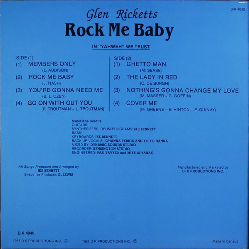 Glen Ricketts - Rock Me Baby