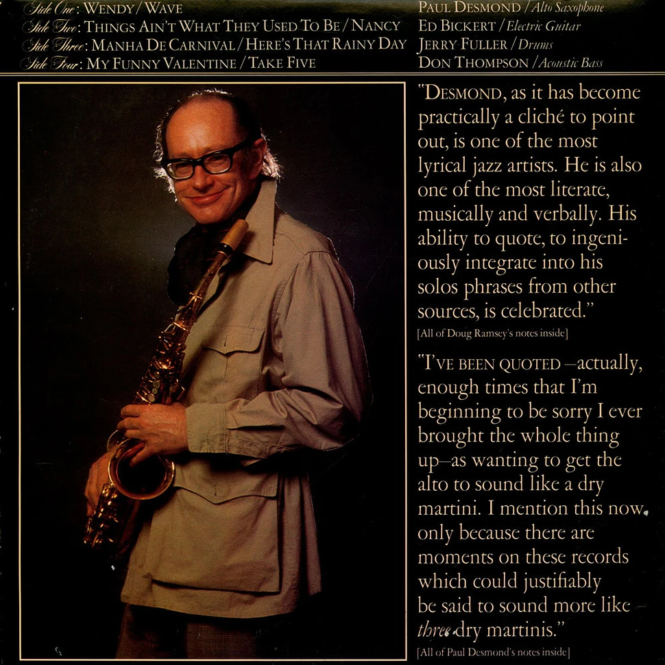 The Paul Desmond Quartet - Live