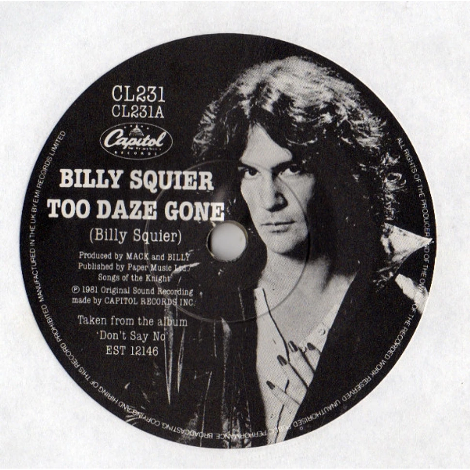 Billy Squier - Too Daze Gone