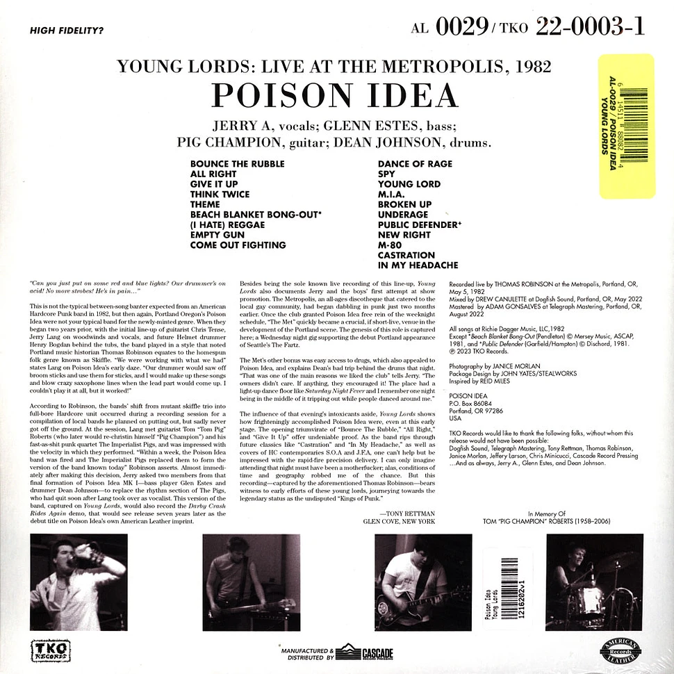 Poison Idea - Young Lords