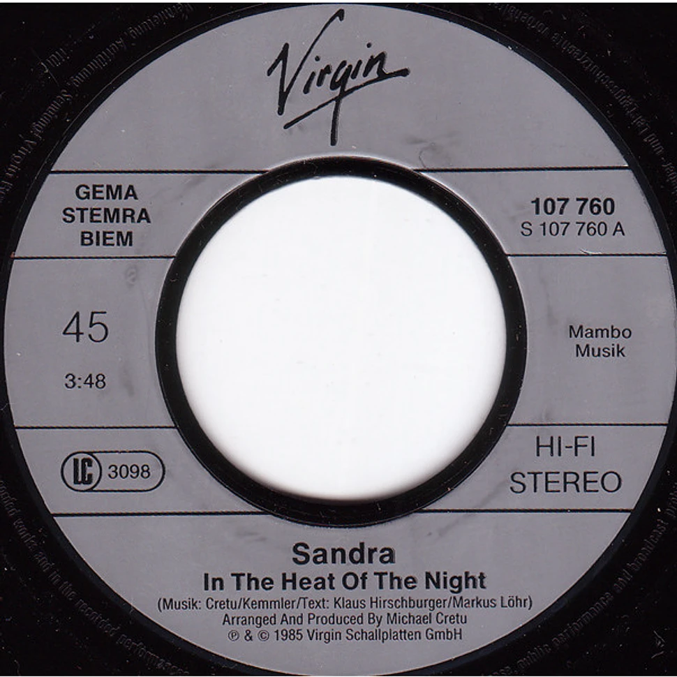 Sandra - In The Heat Of The Night