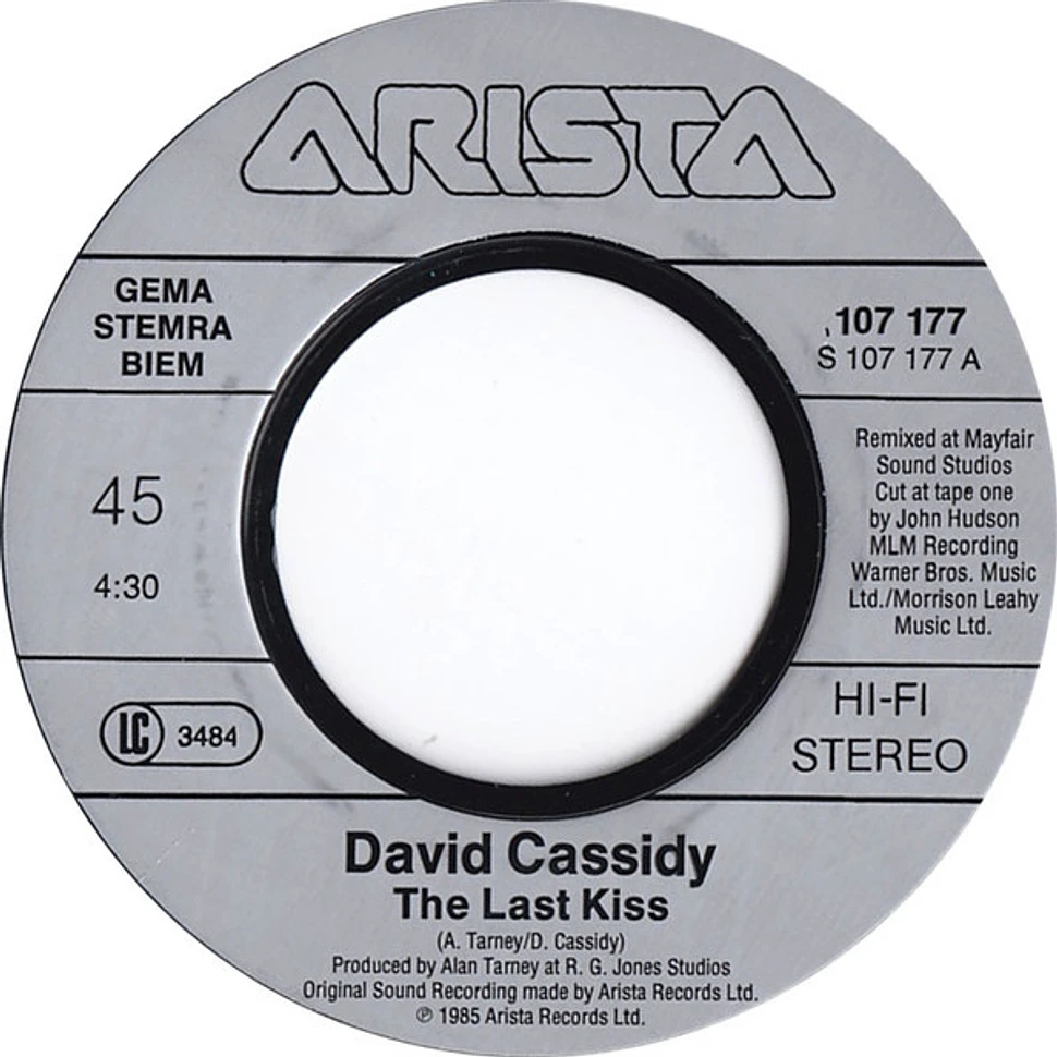 David Cassidy - The Last Kiss