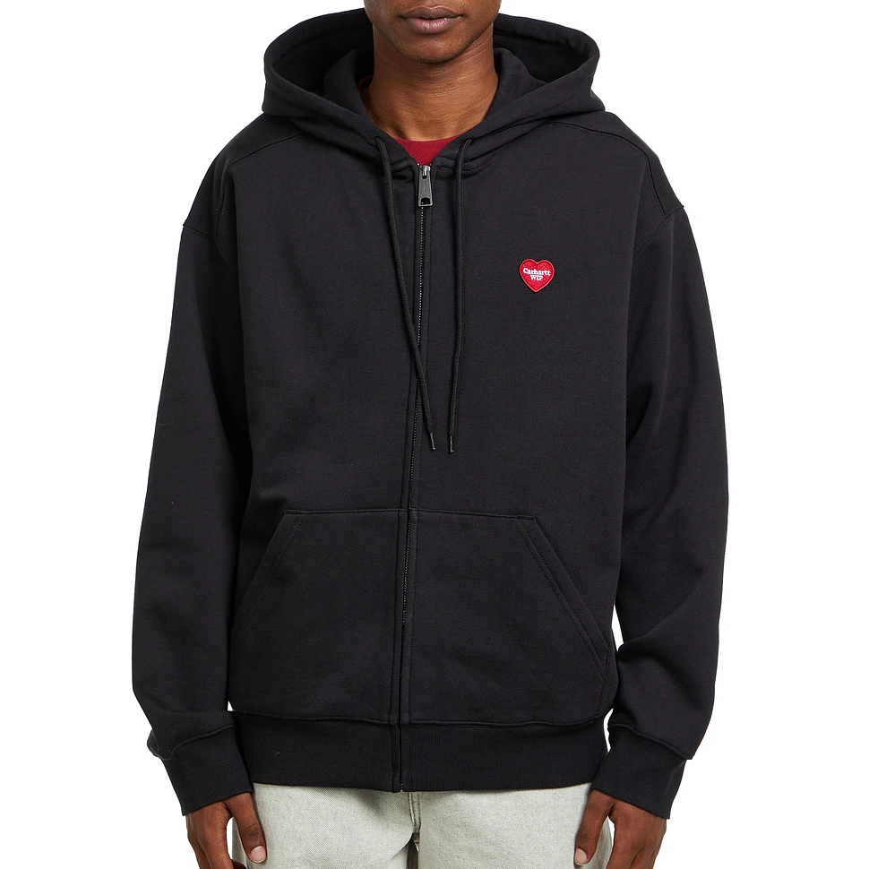 Carhartt WIP - Hooded Heart II Hartt Sweat Jacket (Black) | HHV