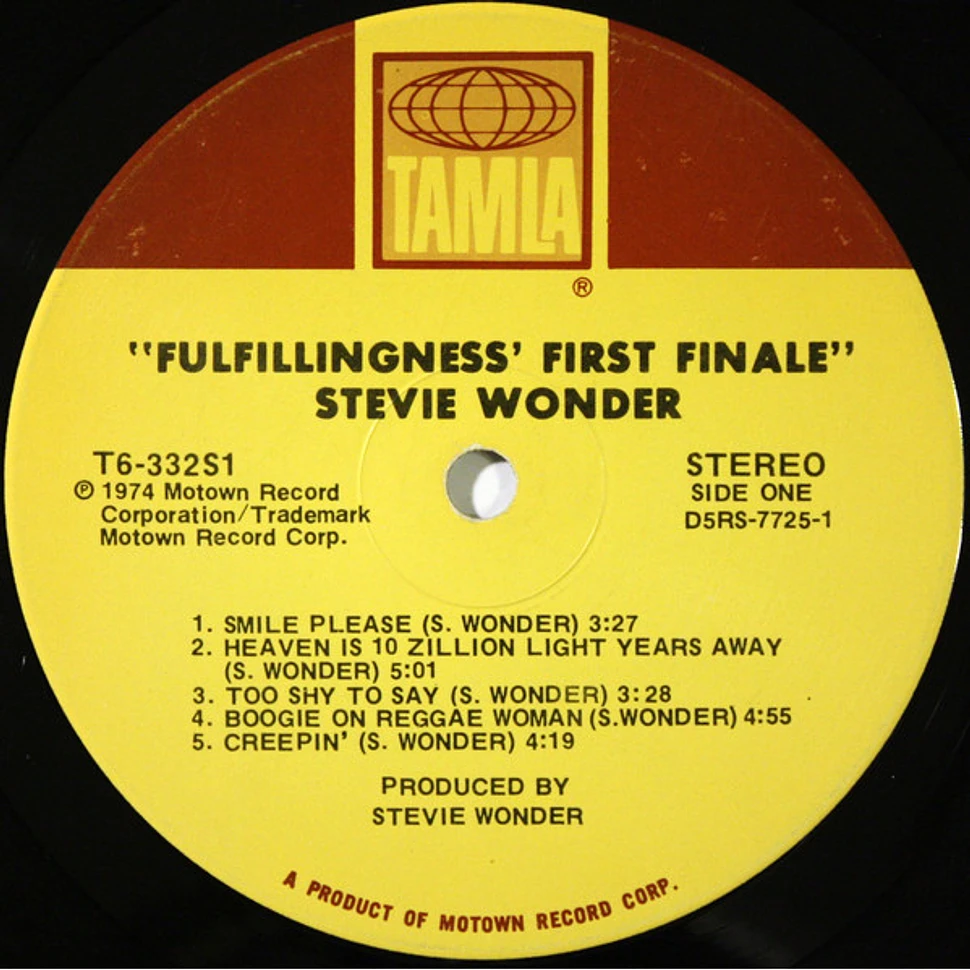 Stevie Wonder - Fulfillingness' First Finale