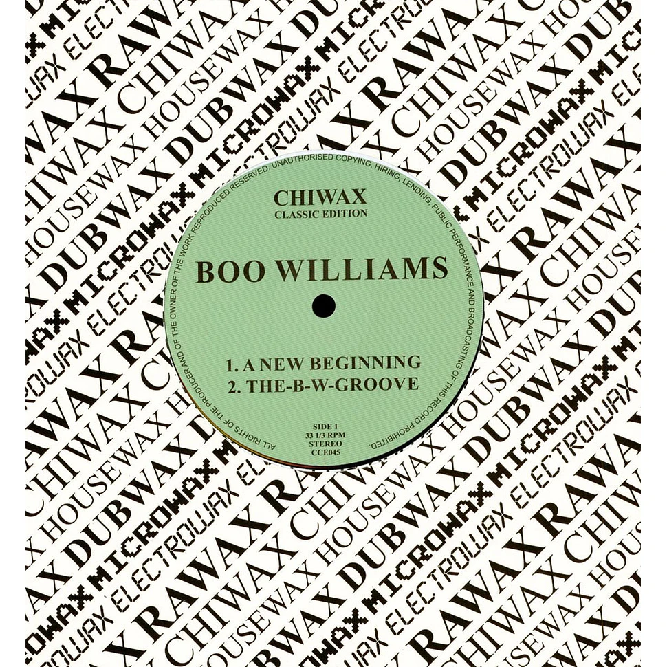 Boo Williams - A New Beginning - Vinyl 12