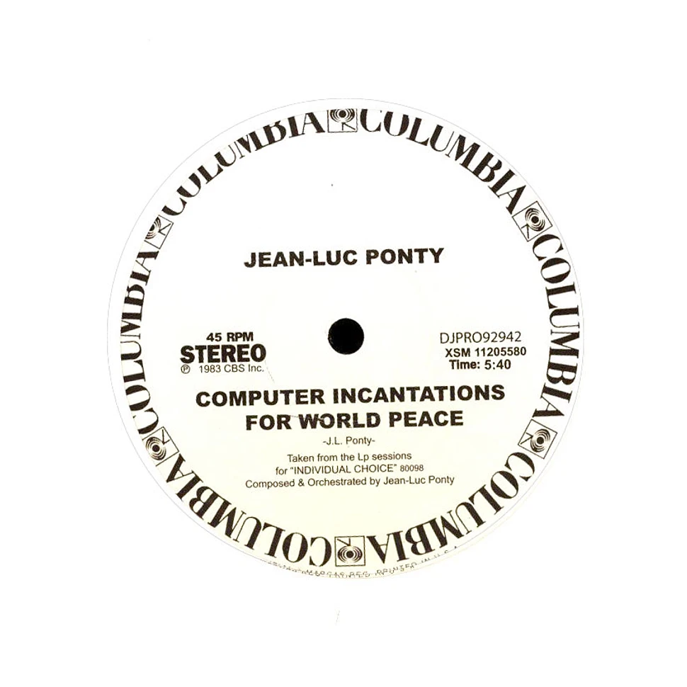 Jean-Luc Ponty - Computer Incarnations For World Peace / In The Fast Lane (Dope Jams Edit)