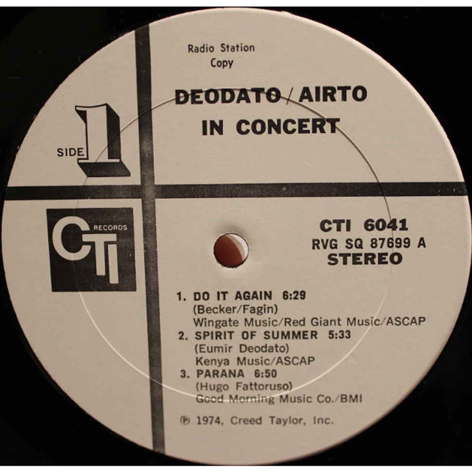 Eumir Deodato - Airto Moreira - In Concert