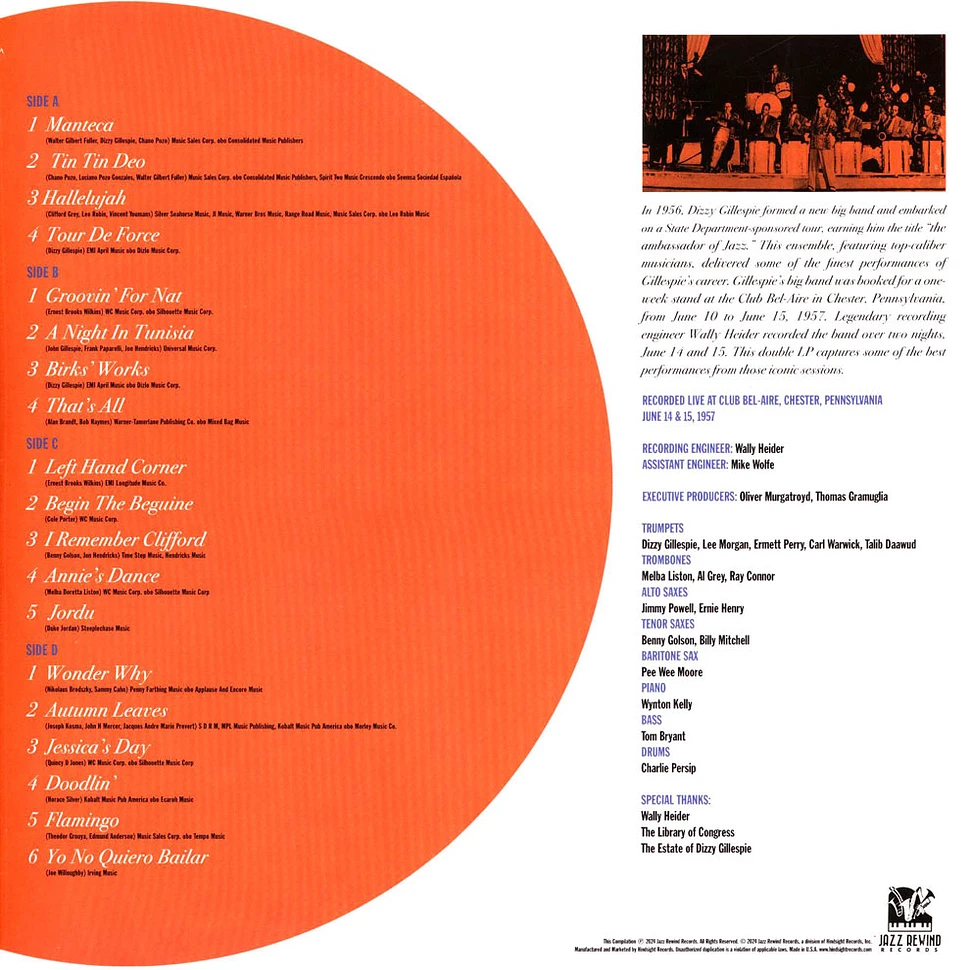 Dizzy Gillespie & His Big Band Jazz Ensemble - Live In Chester 1957 Orange/Turquoise Vinyl Edition Indies