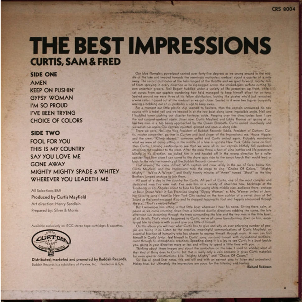 The Impressions - The Best Impressions... Curtis, Sam & Fred