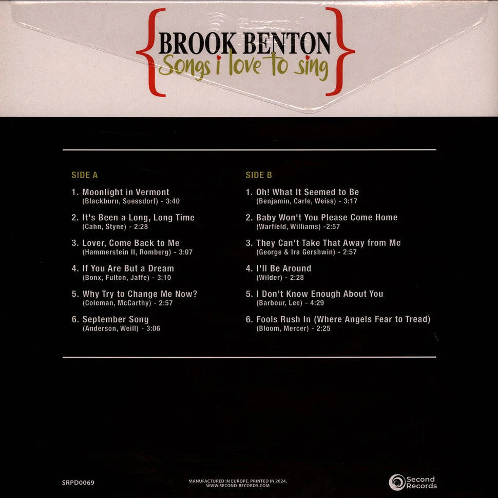 Brook Benton - Songs I Love To Sing Lime Marble Vinyl Edition