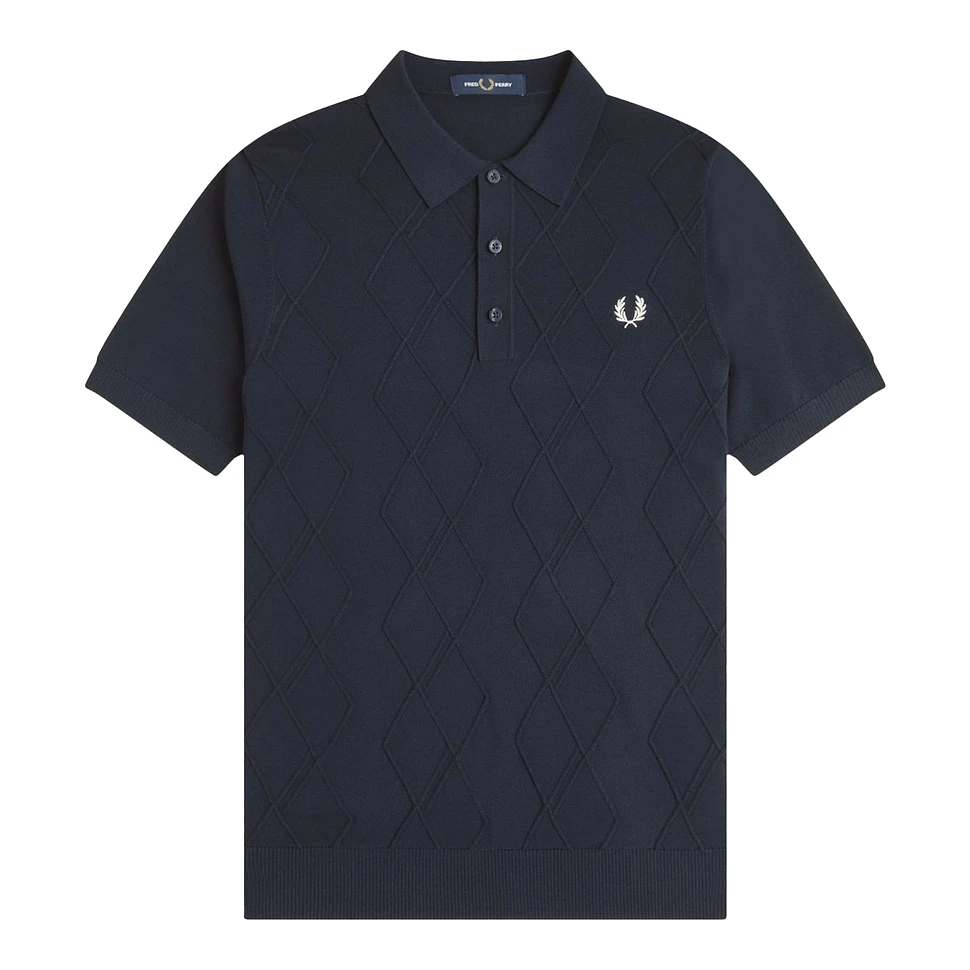 Fred Perry - Cable Knitted Shirt (Navy) | HHV