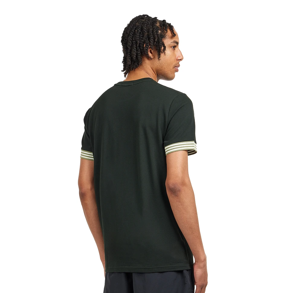 Fred Perry - Striped Cuff T-Shirt (Night Green) | HHV