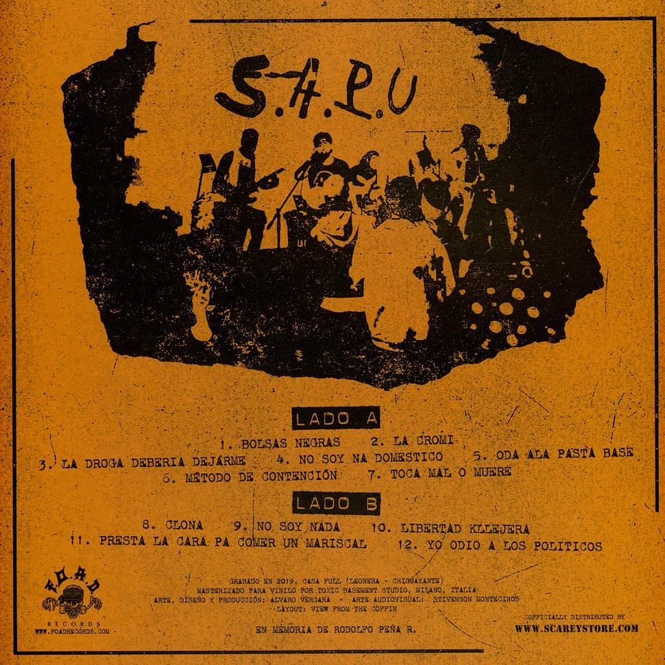 S.A.P.U - Curao, Volao Y Con Bajon Black Vinyl Edition