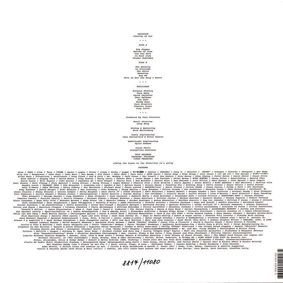 Vulfpeck - Clarity Of Cal - Vinyl LP - 2025 - EU - Original