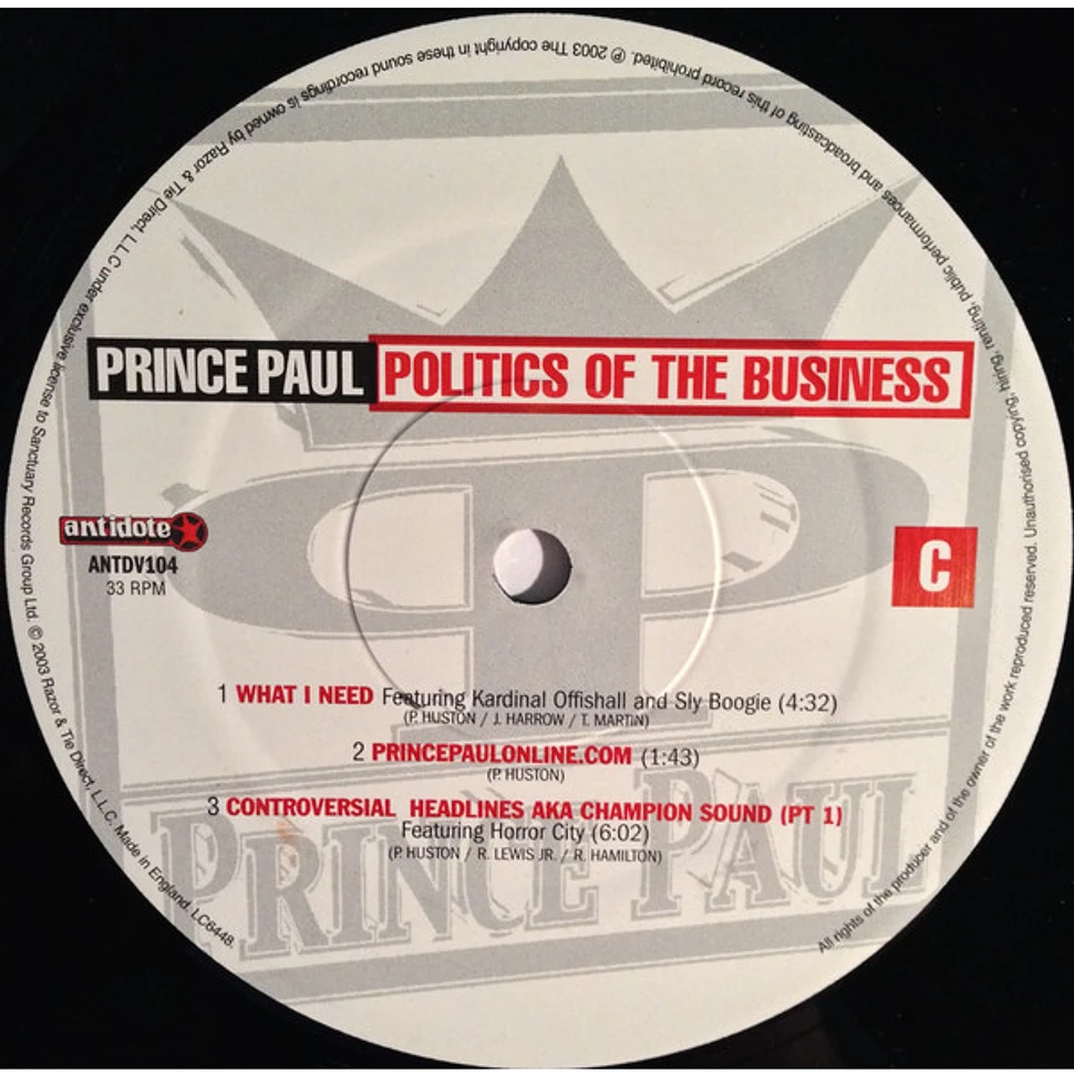 Prince Paul - Politics Of The Business