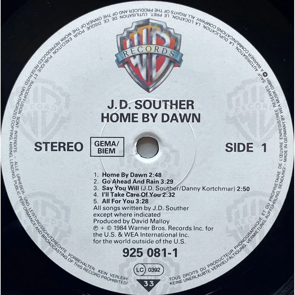 John David Souther - Home By Dawn