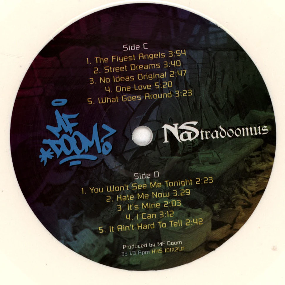 MF DOOM X Nas - Nastradoomus Volume 2 White Vinyl Edition without Sleeve