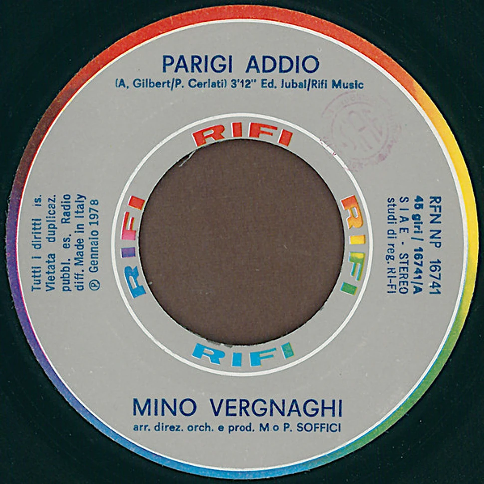 Mino Vergnaghi - Parigi Addio