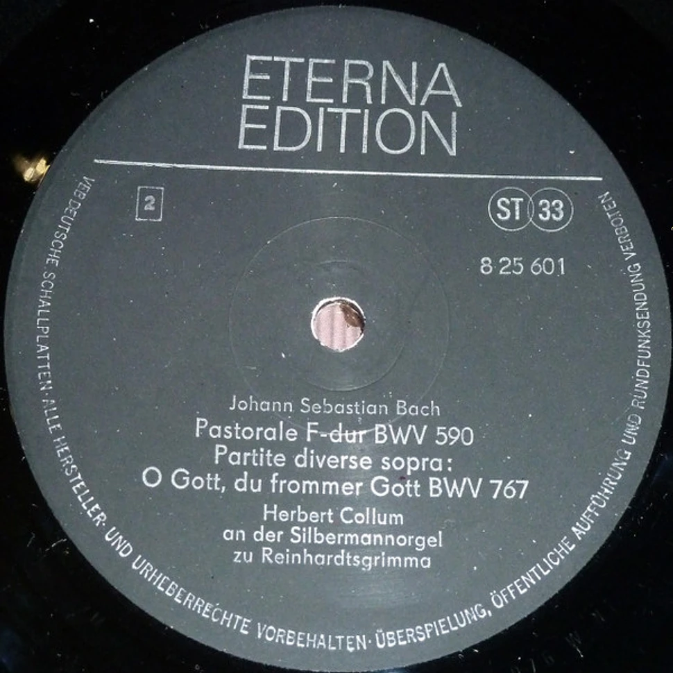 Johann Sebastian Bach, Herbert Collum - Orgelwerke 3 (Toccata Und Fuge D-moll BWV 565 / Concerto IV C-dur BWV 595 / Fantasie Und Fuge G-moll BWV 542 / Pastorale F-dur BWV 590 / Partite Diverse Sopra: O Gott, Du Frommer Gott BWV 767) (Herbert Collum An Der Silbermannorgel Zu Reinhardtsgrimma)