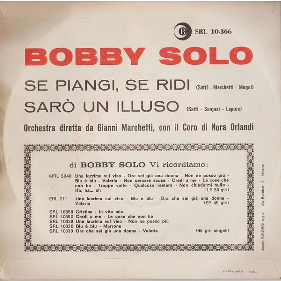 Bobby Solo - Se Piangi, Se Ridi