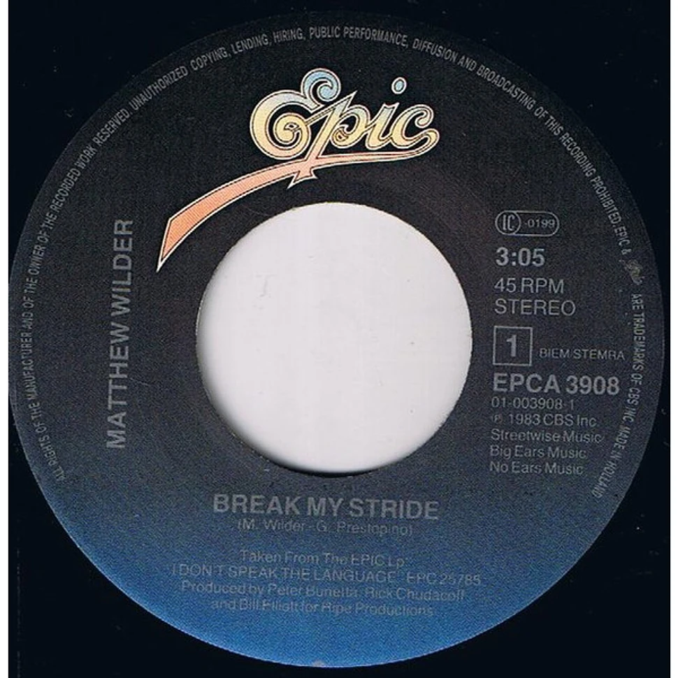 Matthew Wilder - Break My Stride