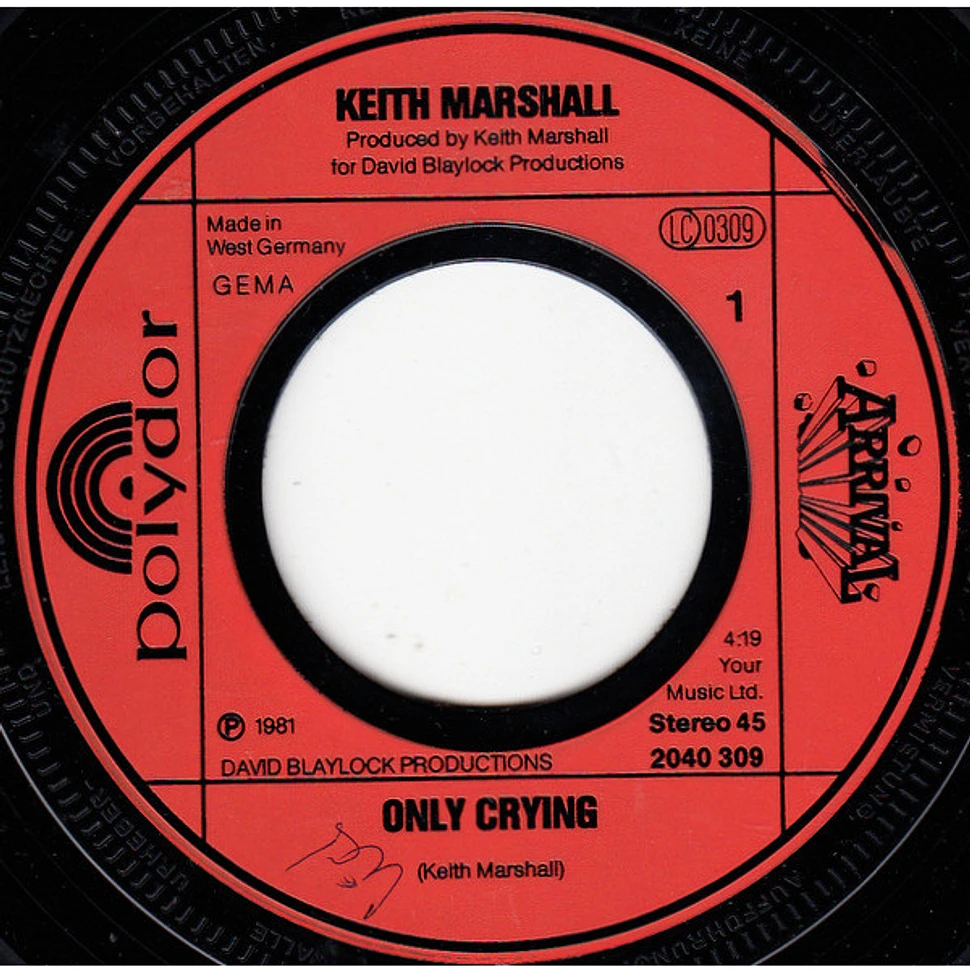 Keith Marshall - Only Crying