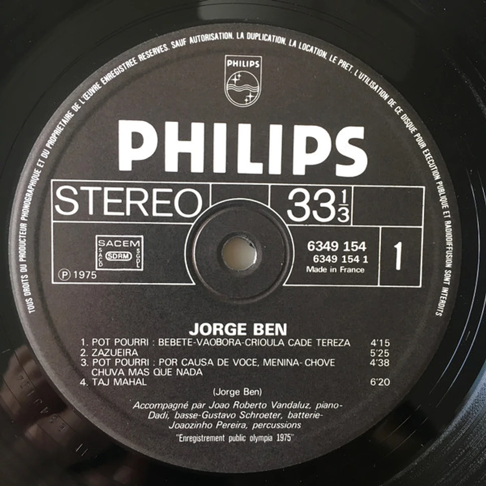 Jorge Ben - À L'Olympia