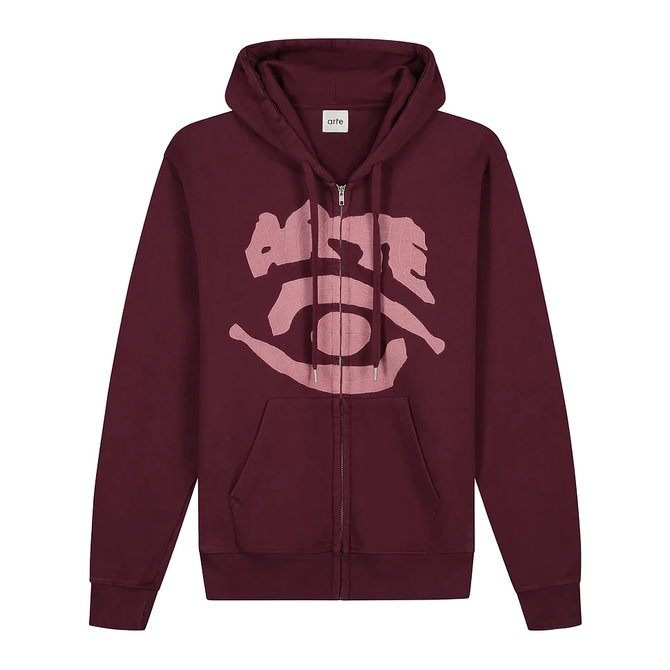Arte Antwerp - Eye Front Zip Hoodie (Bordeaux) | HHV