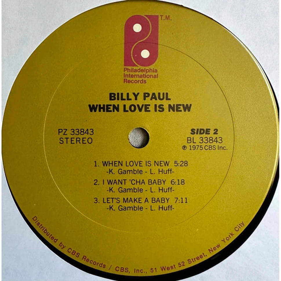 Billy Paul - When Love Is New