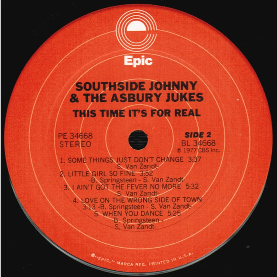 Southside Johnny & The Asbury Jukes - This Time It's For Real