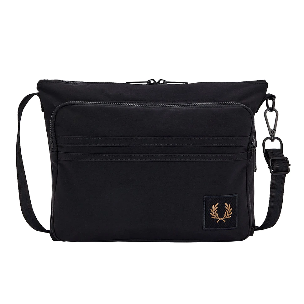 Fred Perry - Nylon Badge Crossbody Bag (Black) | HHV