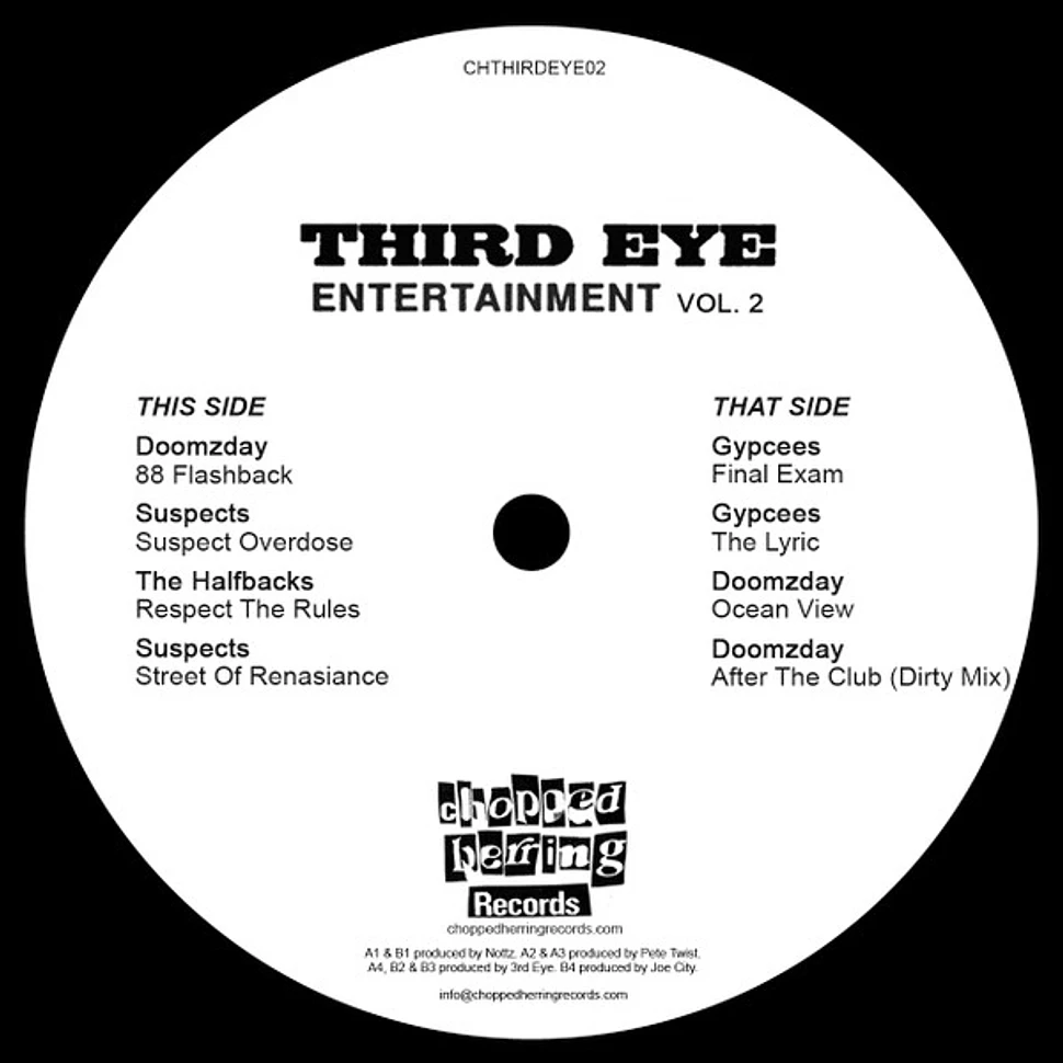 Doomzday / Suspects / The Halfbacks / Gypcees - Third Eye Entertainment Vol.2