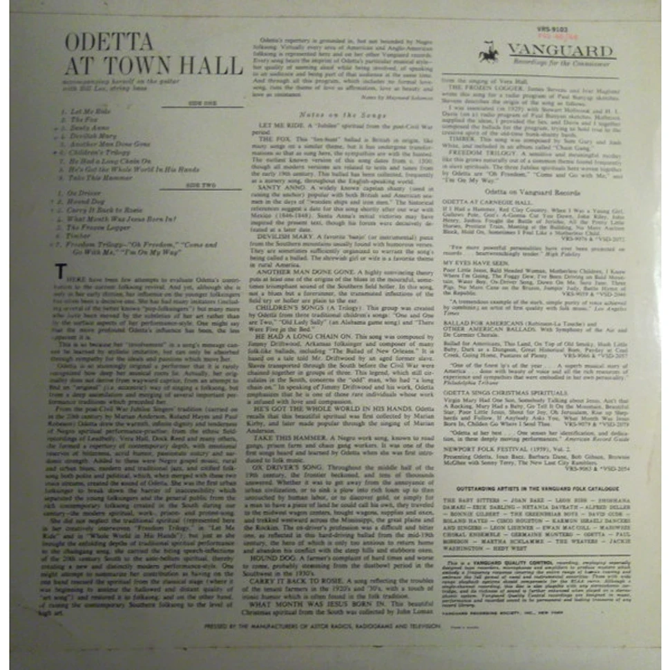 Odetta - At Town Hall