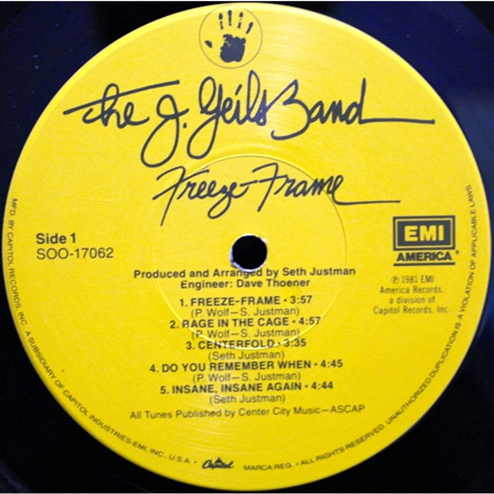 The J. Geils Band - Freeze-Frame