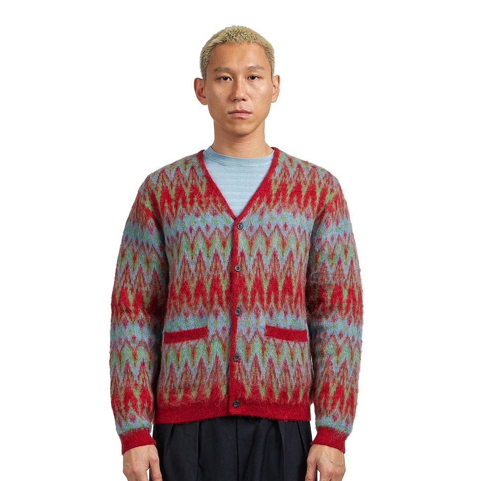 Beams Plus - Cardigan Double Jacquard Chevron Pattern