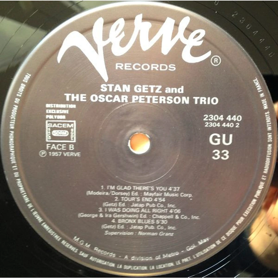 Stan Getz And The Oscar Peterson Trio - Stan Getz And The Oscar Peterson Trio