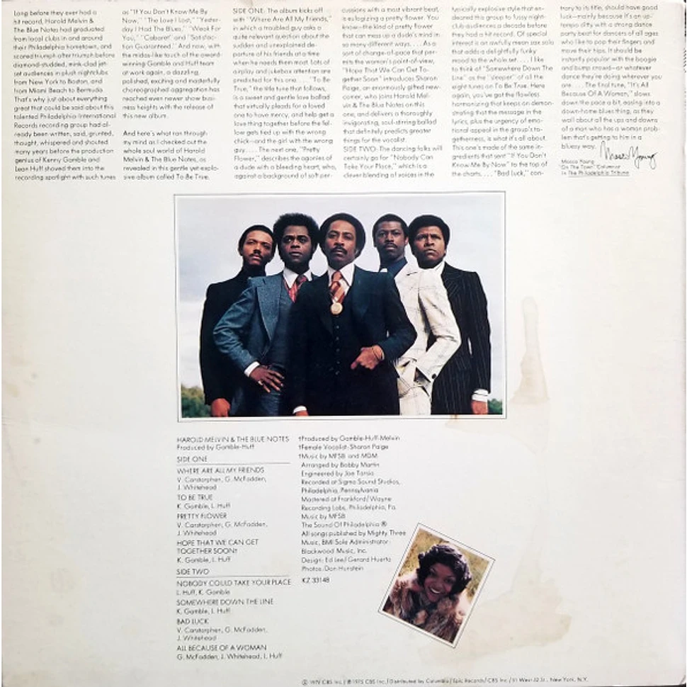 Harold Melvin And The Blue Notes Featuring Teddy Pendergrass - To Be True